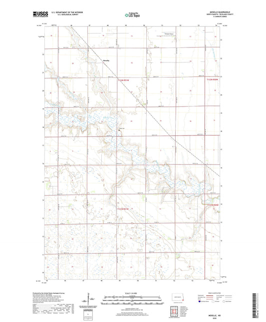 Moselle North Dakota US Topo Map Image