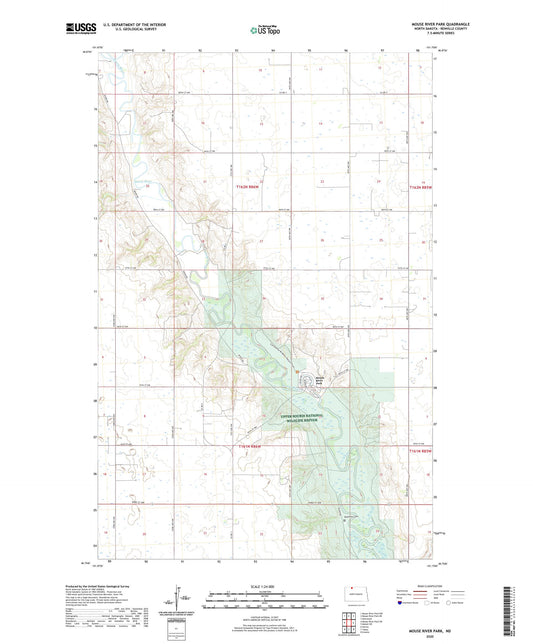 Mouse River Park North Dakota US Topo Map Image