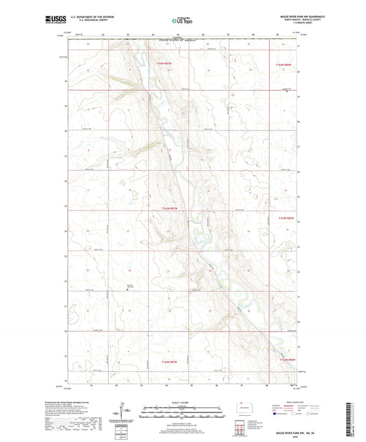 Mouse River Park NW North Dakota US Topo Map Image