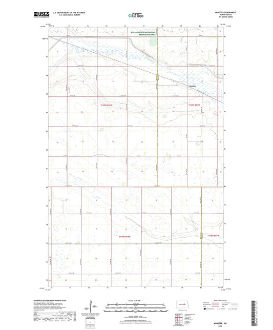 Munster North Dakota US Topo Map Image