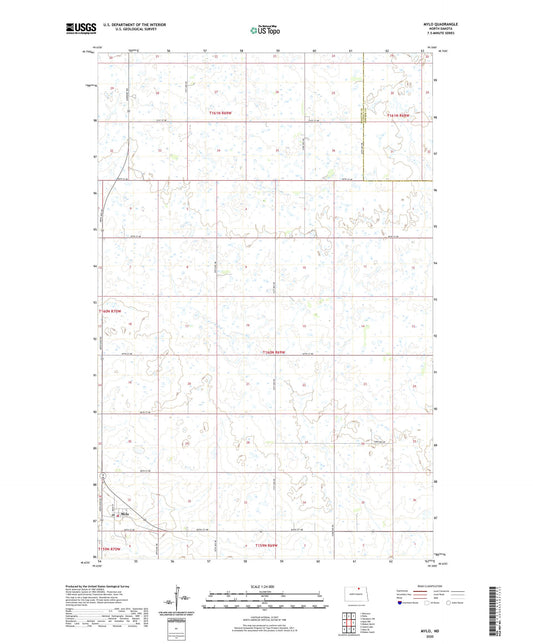 Mylo North Dakota US Topo Map Image