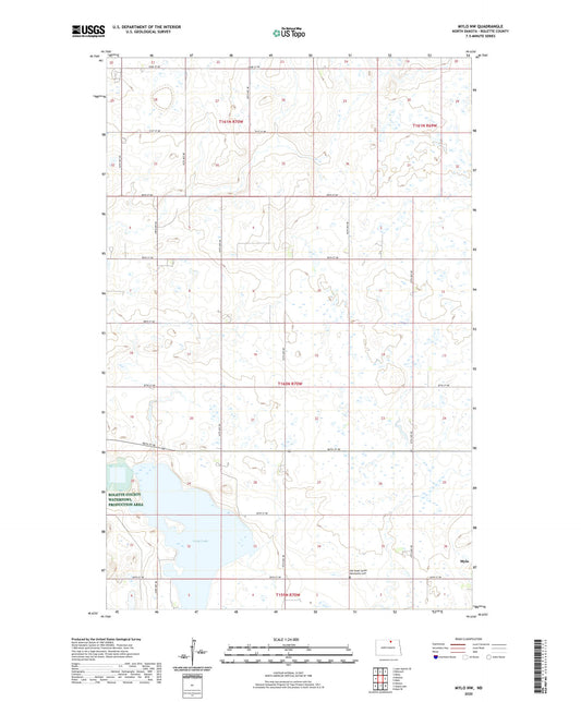Mylo NW North Dakota US Topo Map Image