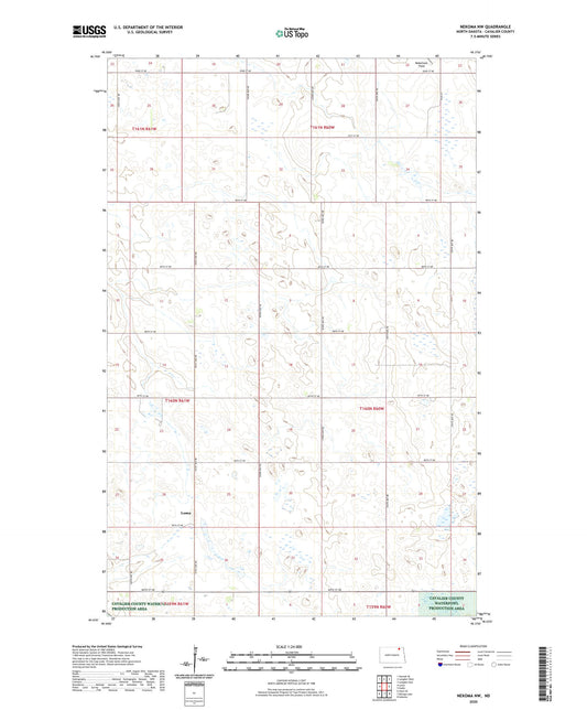 Nekoma NW North Dakota US Topo Map Image