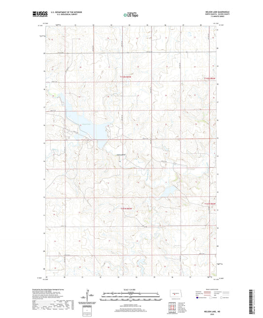 Nelson Lake North Dakota US Topo Map Image
