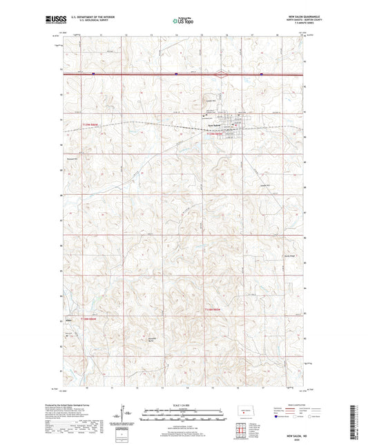 New Salem North Dakota US Topo Map Image
