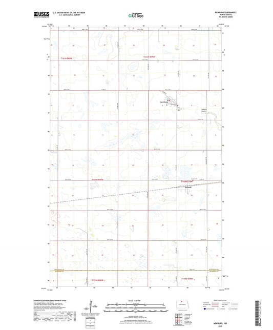 Newburg North Dakota US Topo Map Image
