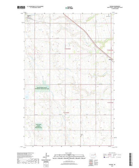 Niagara North Dakota US Topo Map Image