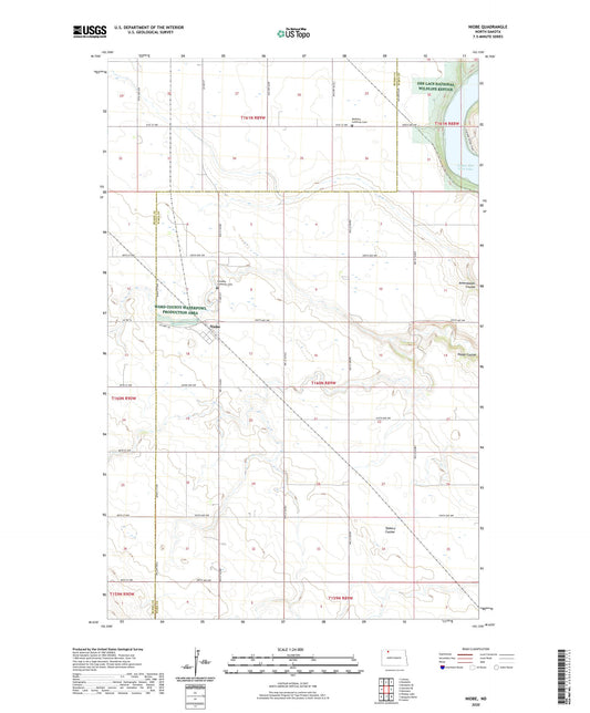 Niobe North Dakota US Topo Map Image