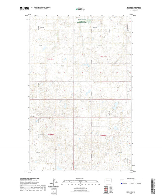 Noonan SE North Dakota US Topo Map Image