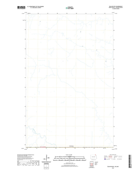 Olga NW OE N North Dakota US Topo Map Image