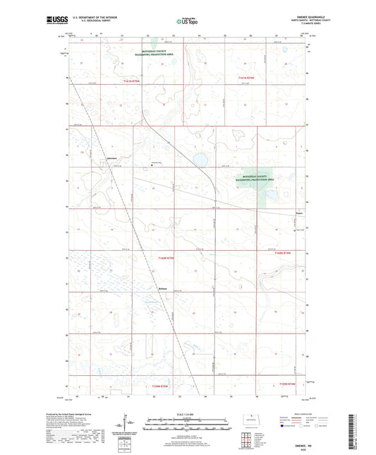 Omemee North Dakota US Topo Map Image