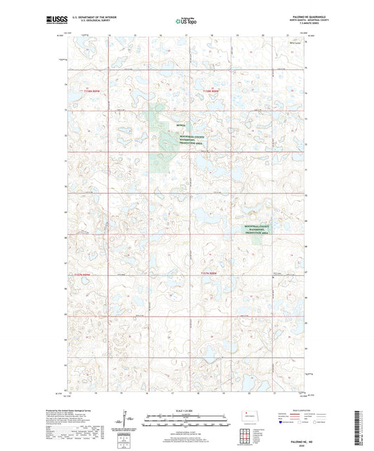 Palermo NE North Dakota US Topo Map Image