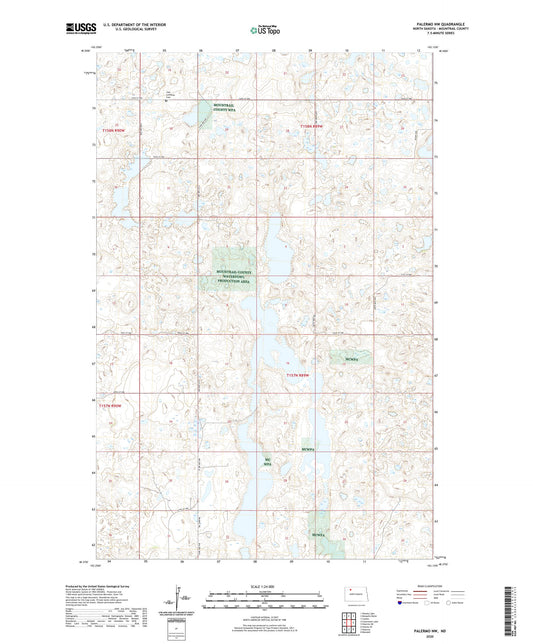 Palermo NW North Dakota US Topo Map Image