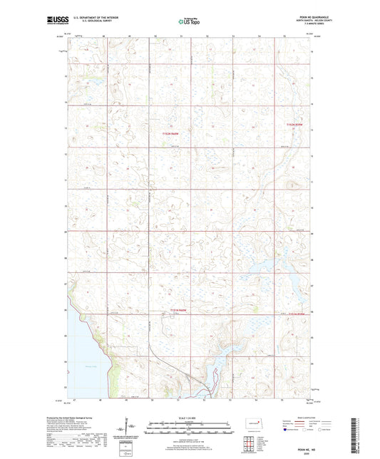 Pekin NE North Dakota US Topo Map Image