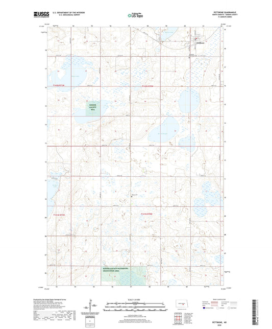 Pettibone North Dakota US Topo Map Image