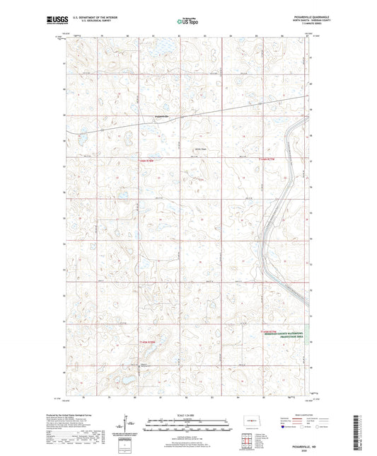 Pickardville North Dakota US Topo Map Image