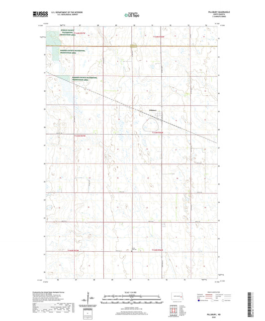 Pillsbury North Dakota US Topo Map Image