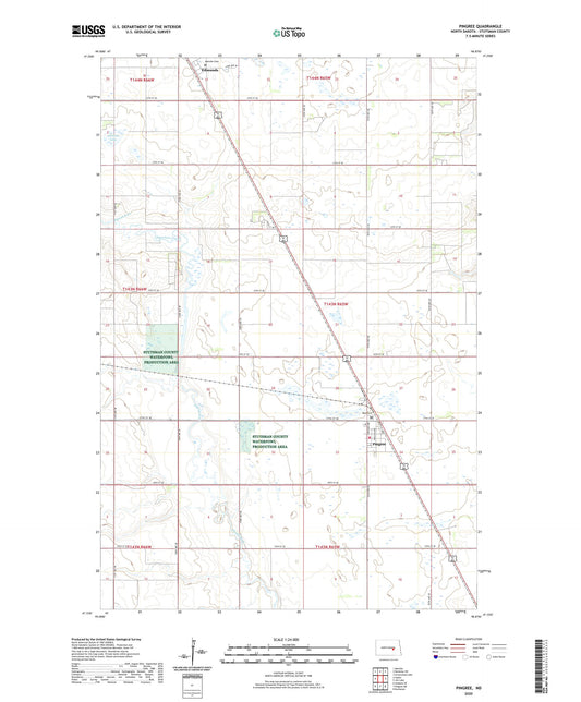 Pingree North Dakota US Topo Map Image