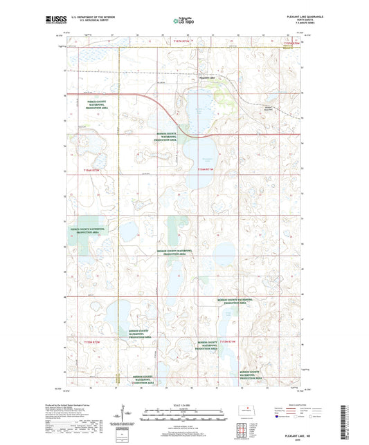 Pleasant Lake North Dakota US Topo Map Image
