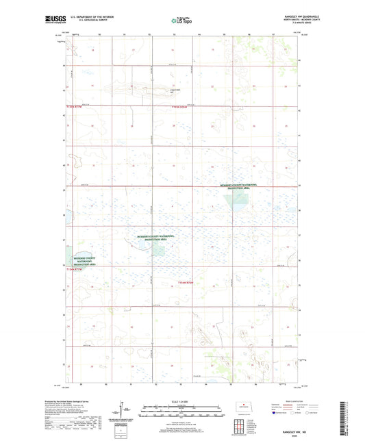 Rangeley NW North Dakota US Topo Map Image