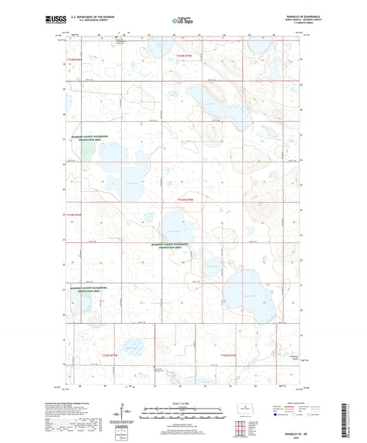 Rangeley SE North Dakota US Topo Map Image