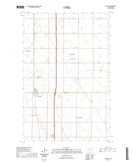Reynolds North Dakota US Topo Map Image