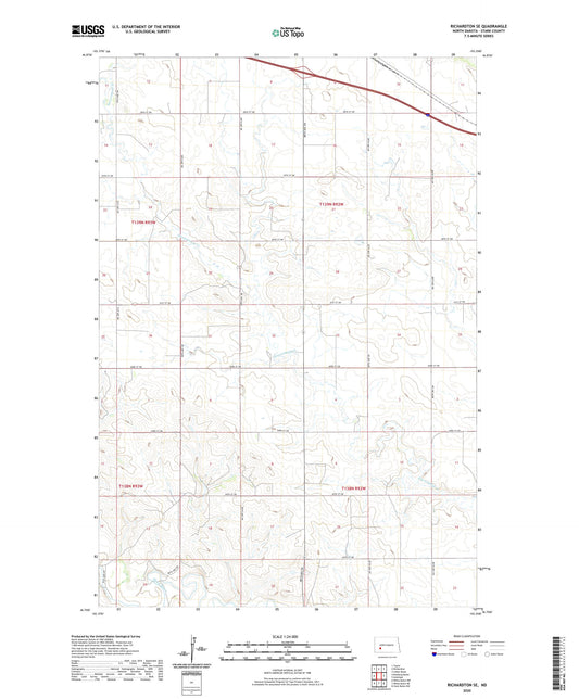 Richardton SE North Dakota US Topo Map Image