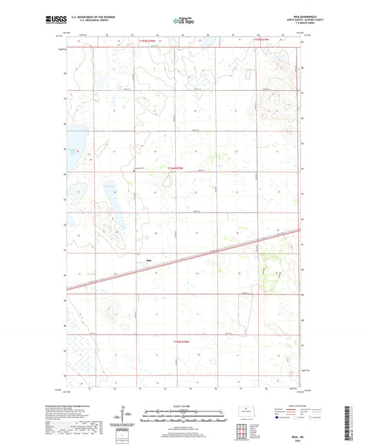 Riga North Dakota US Topo Map Image