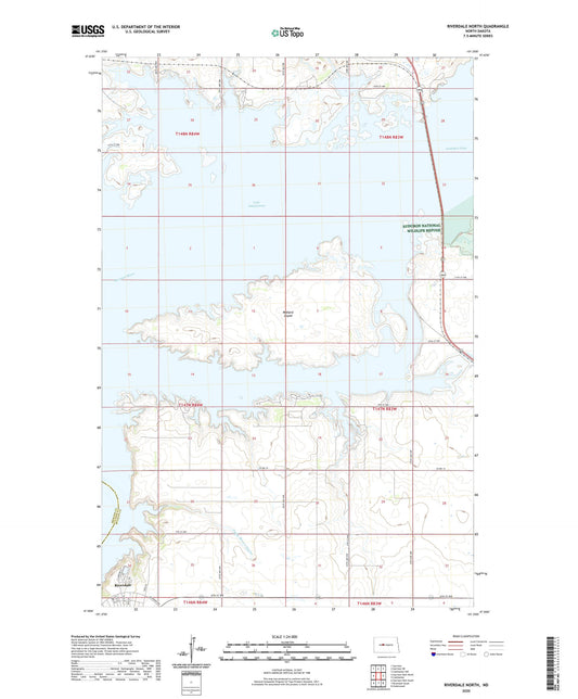 Riverdale North North Dakota US Topo Map Image