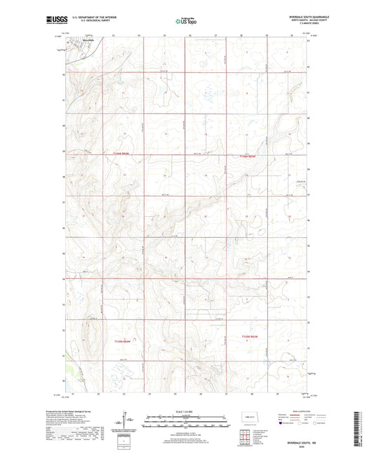 Riverdale South North Dakota US Topo Map Image