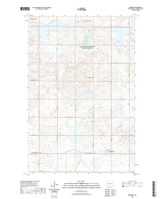 Robinson North Dakota US Topo Map Image