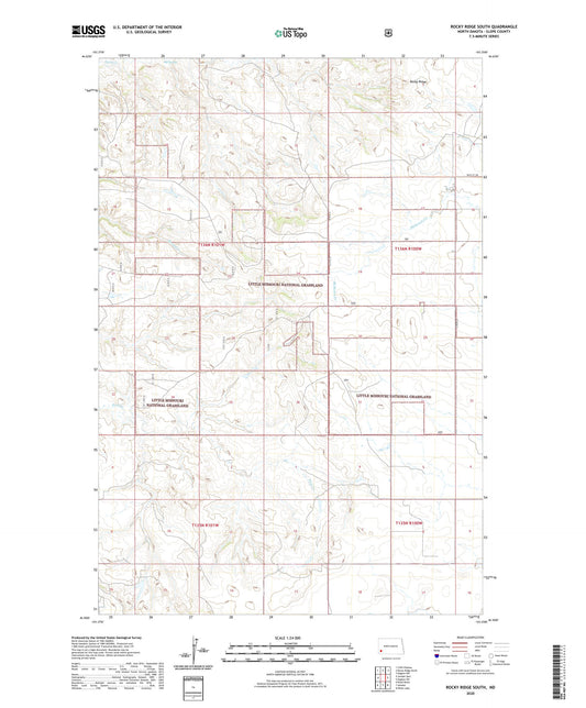 Rocky Ridge South North Dakota US Topo Map Image