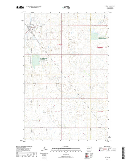 Rolla North Dakota US Topo Map Image