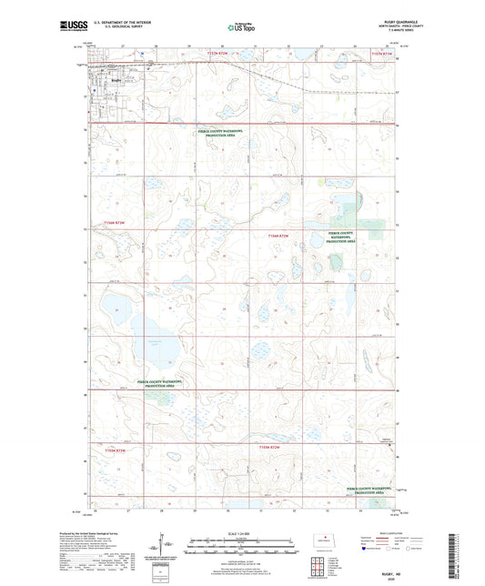 Rugby North Dakota US Topo Map Image