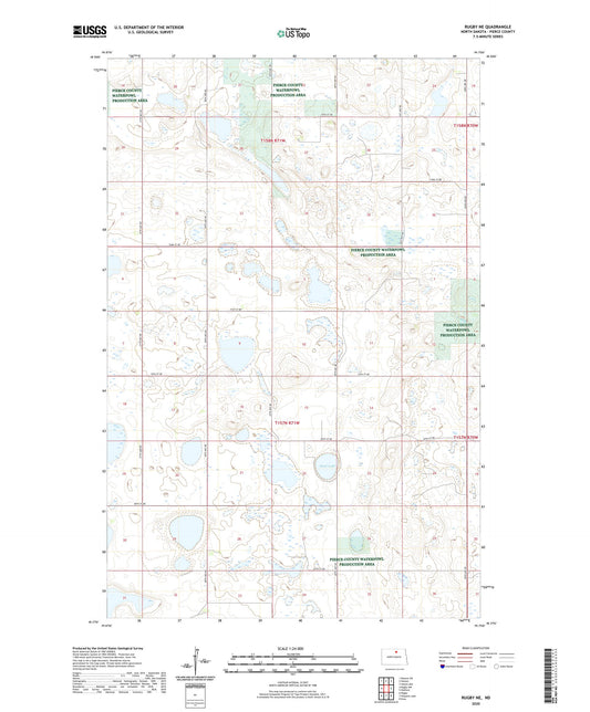 Rugby NE North Dakota US Topo Map Image