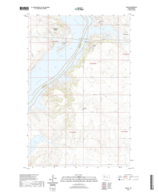 Sanish North Dakota US Topo Map Image