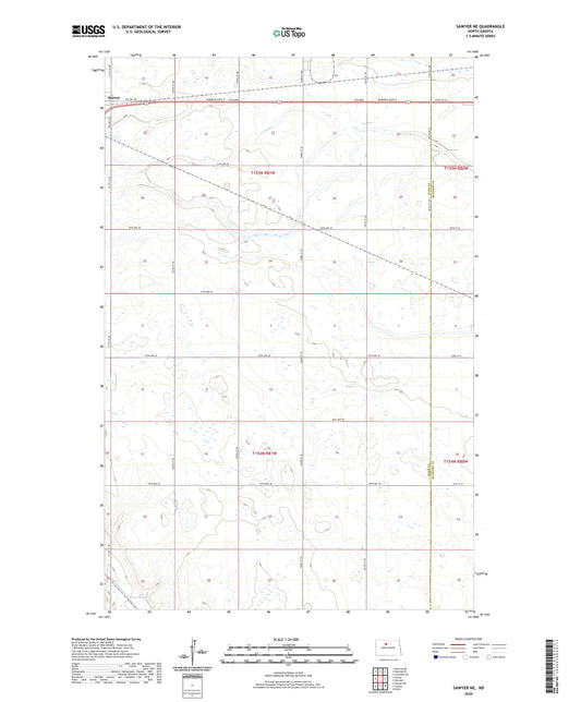Sawyer NE North Dakota US Topo Map Image
