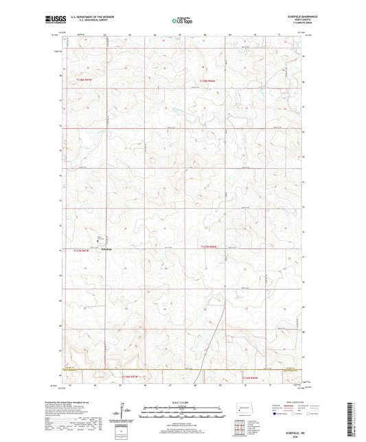 Schefield North Dakota US Topo Map Image