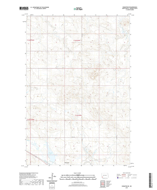 Scranton NE North Dakota US Topo Map Image