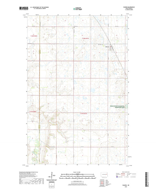 Sharon North Dakota US Topo Map Image