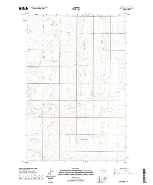 Sherbrooke North Dakota US Topo Map Image