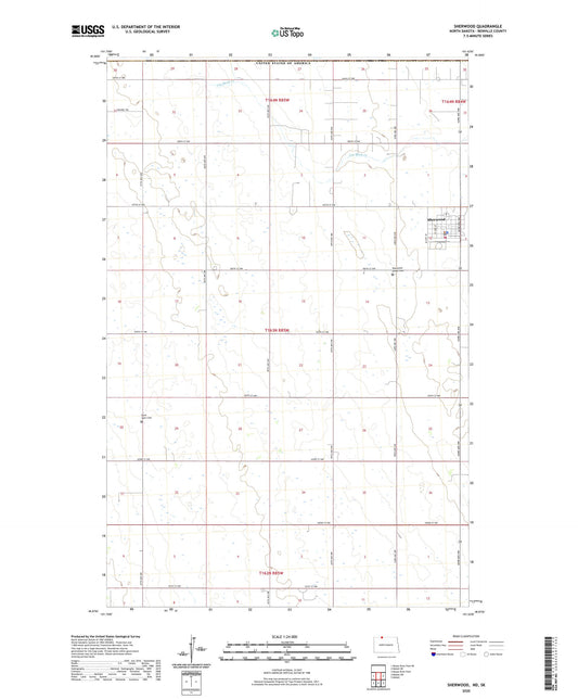 Sherwood North Dakota US Topo Map Image