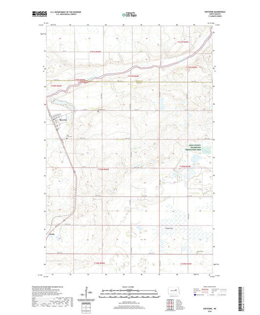 Sheyenne North Dakota US Topo Map Image