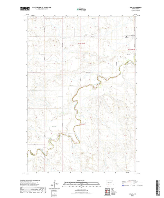 Shields North Dakota US Topo Map Image
