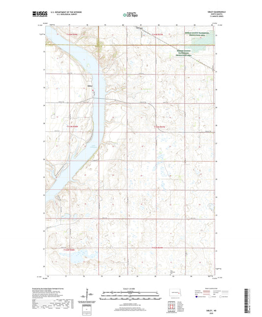 Sibley North Dakota US Topo Map Image