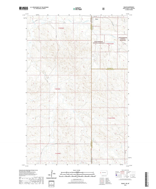 Skaar North Dakota US Topo Map Image