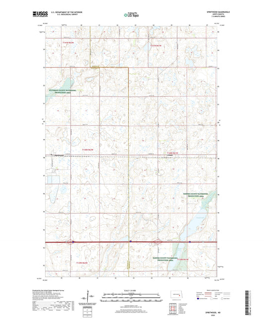 Spiritwood North Dakota US Topo Map Image