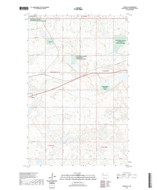 Stanley SE North Dakota US Topo Map Image