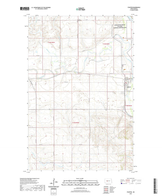 Stanton North Dakota US Topo Map Image