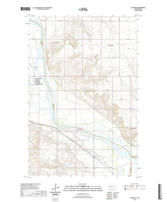 Stanton SE North Dakota US Topo Map Image